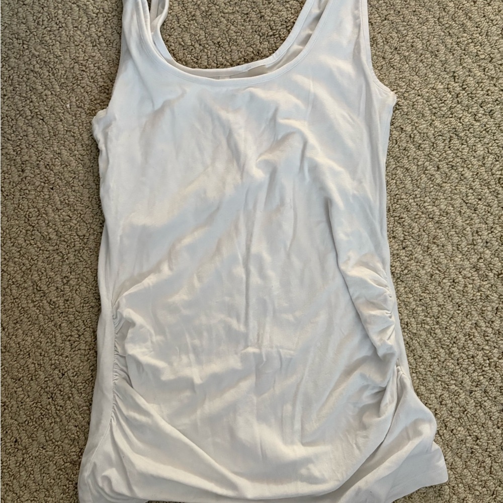Seraphine white Maternity/Breastfeeding tank